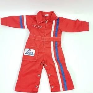 Vintage Toddler Pilot United Airlines Coveralls